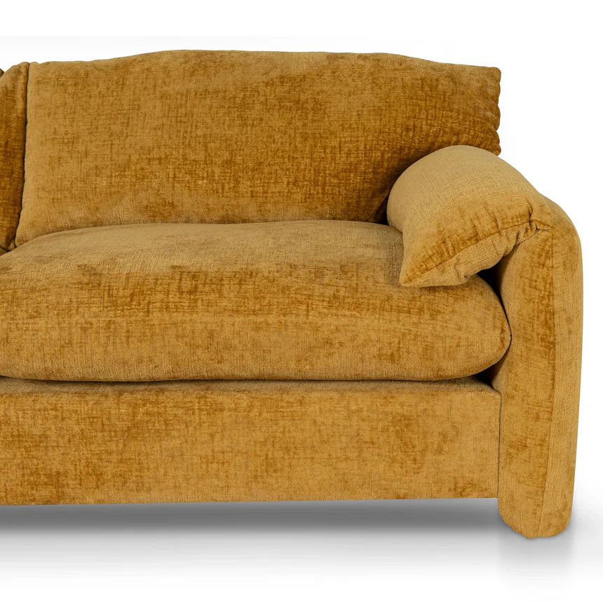 Bold Comfort 3-Seater Fabric Sofa - Ochre