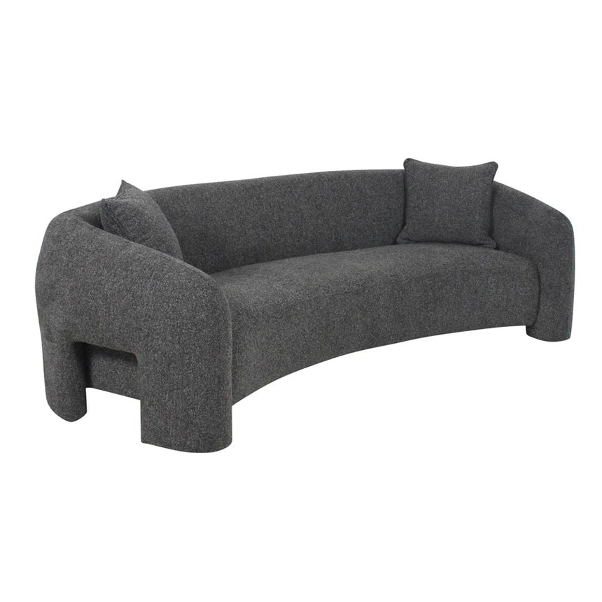 Bold Elegance 3-Seater Sofa - Coral Charcoal