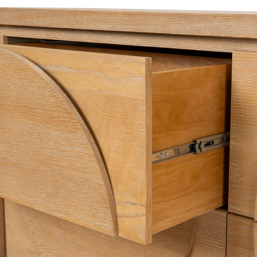 Bold Elegance Textured Espresso Dressing Unit - Dusty Oak