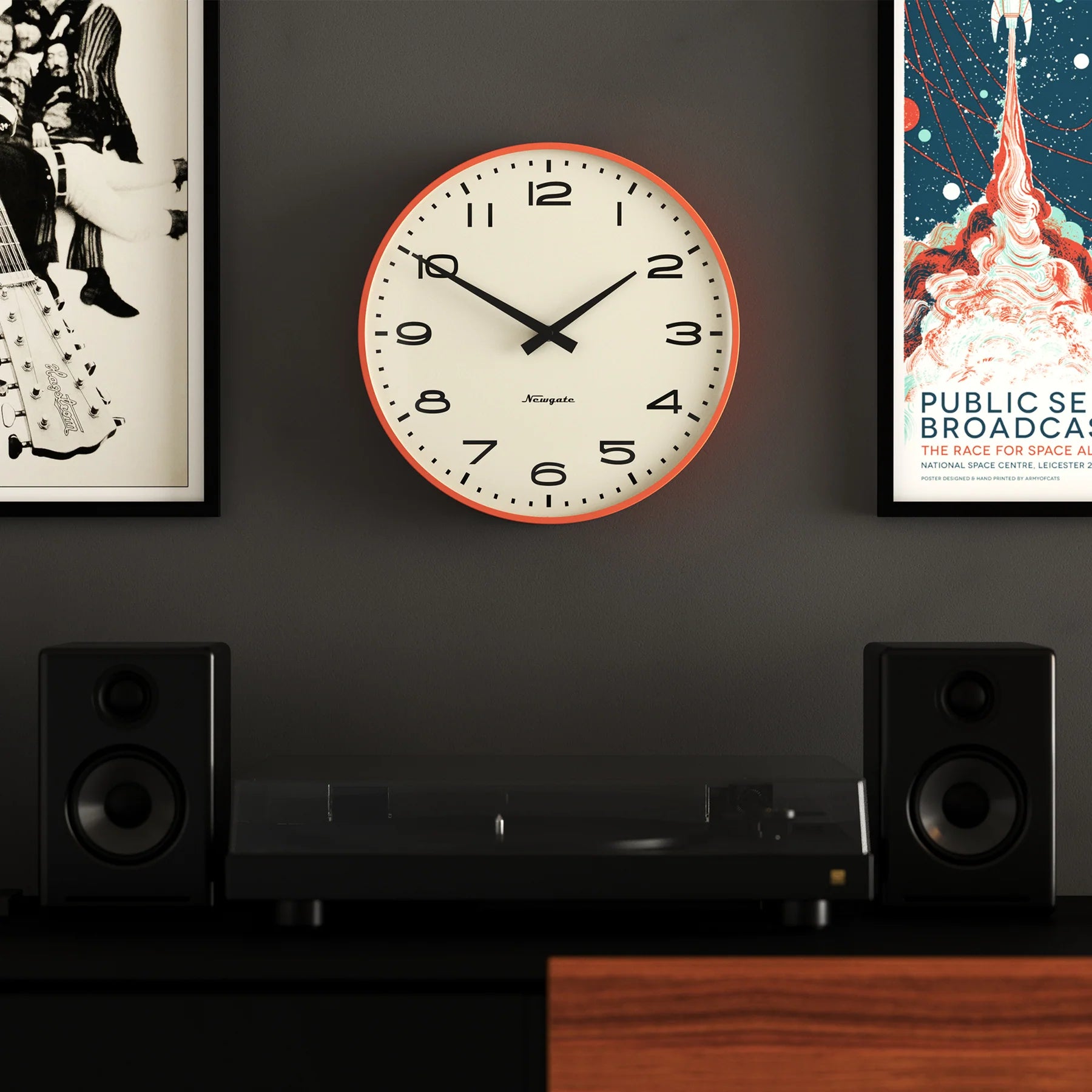 Bold and Beautiful Radio City Wall Clock - Available in 3 Colors