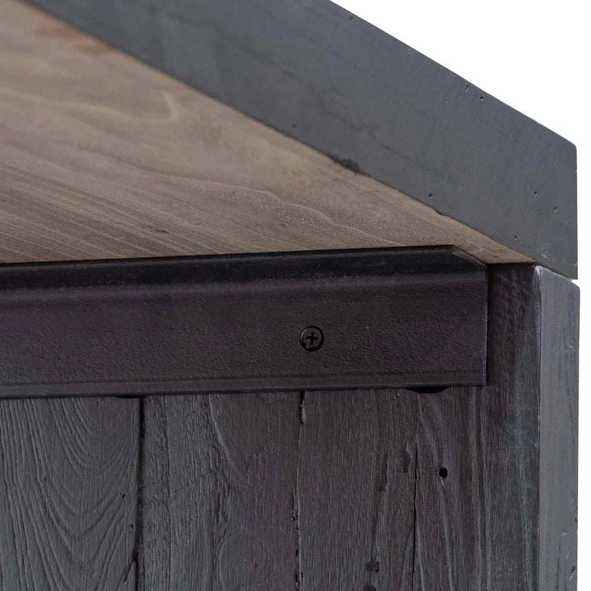 Bold and Beautiful Reclaimed Console Table - Black