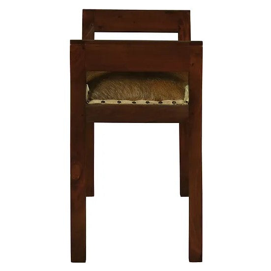 Boston Small Goat Hide Bench - Brown