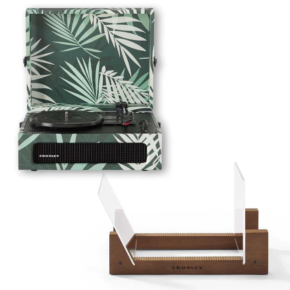 Botanical Crosley Cruiser Turntable + Record Storage Display