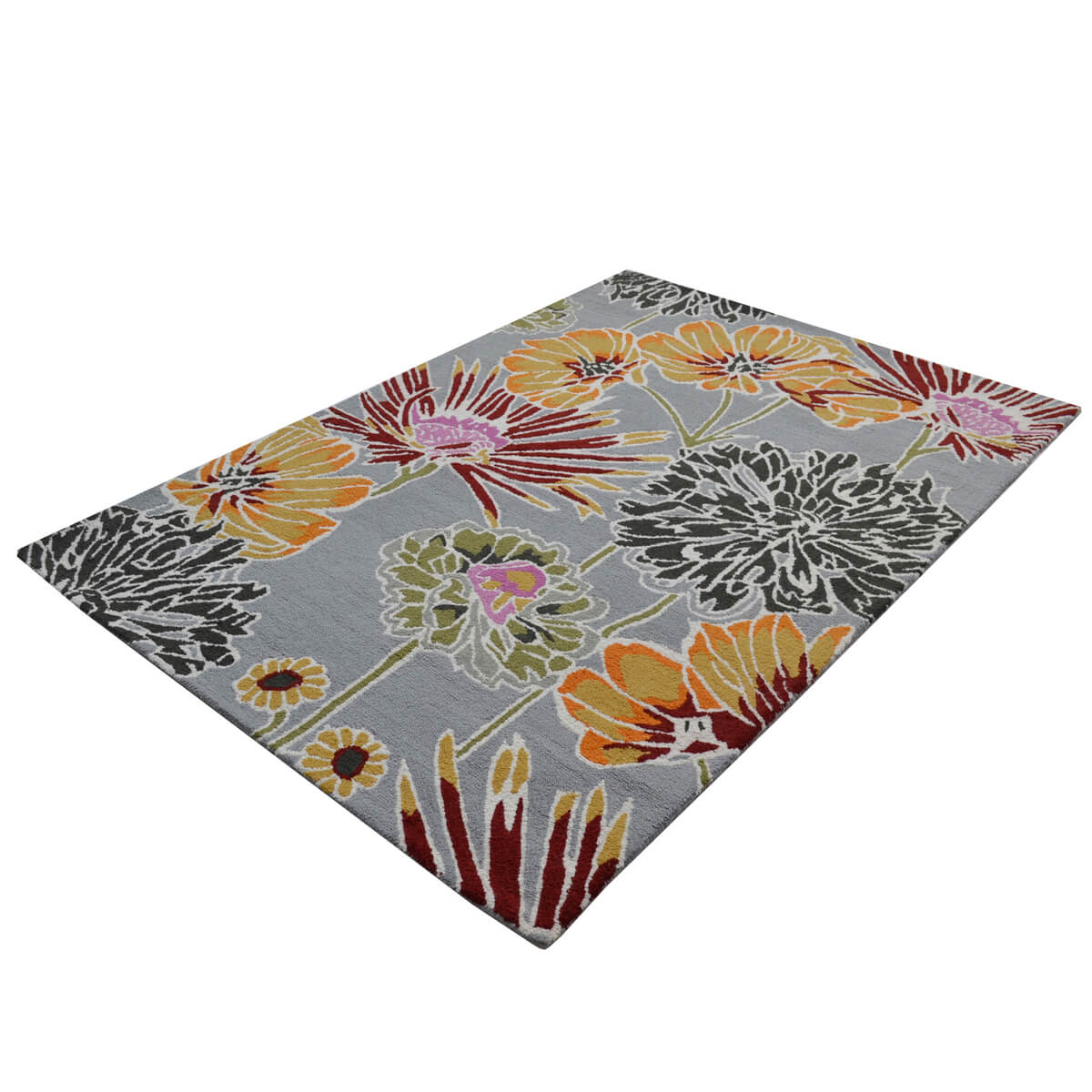 Botanical Handmade Woolen Rug - Multicolor (Available in 3 Sizes)