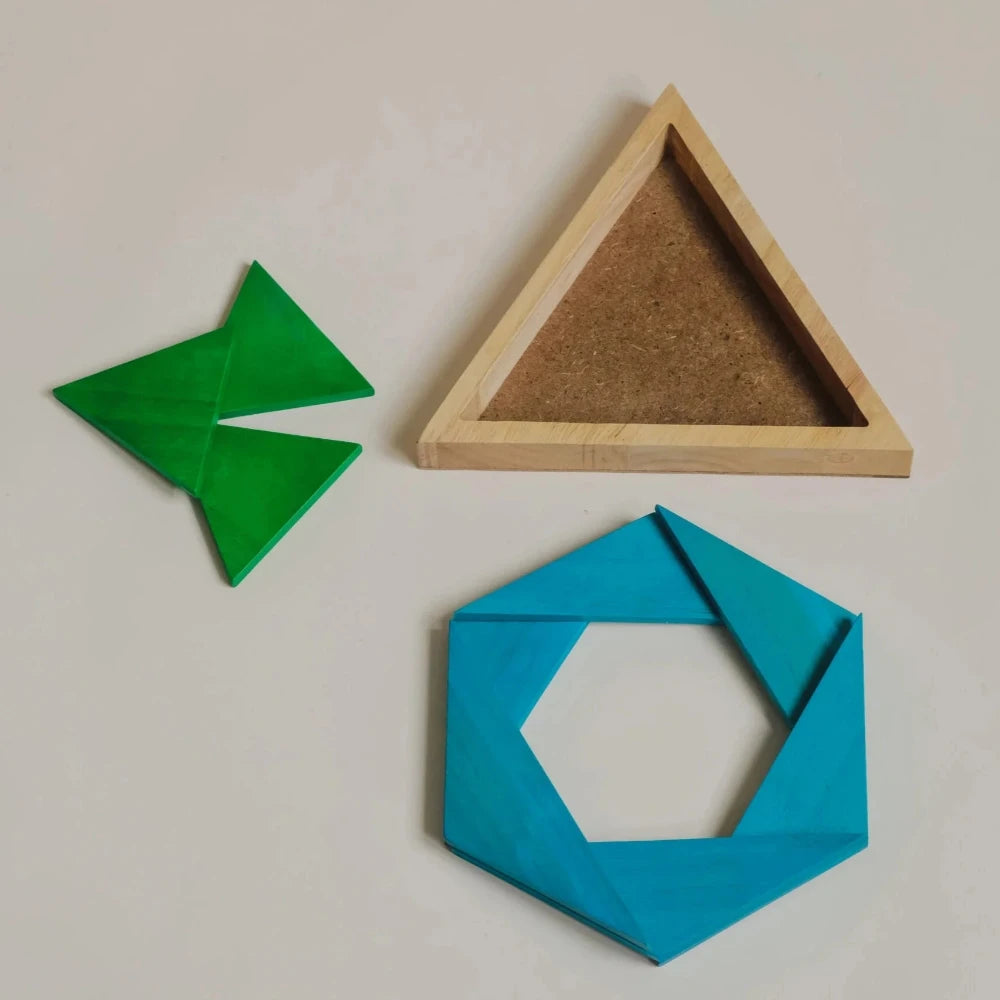 Brain Teaser Wooden Montessori Triangle