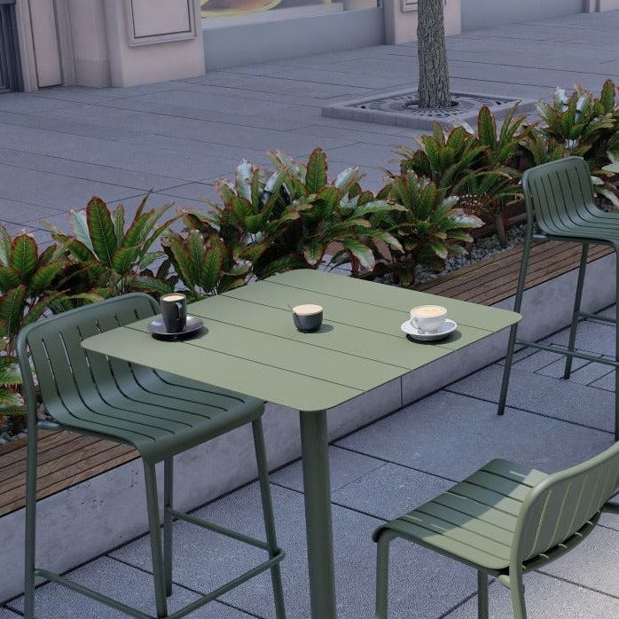 Breeze Metal Outdoor High Table - Green (Available in 2 Sizes)
