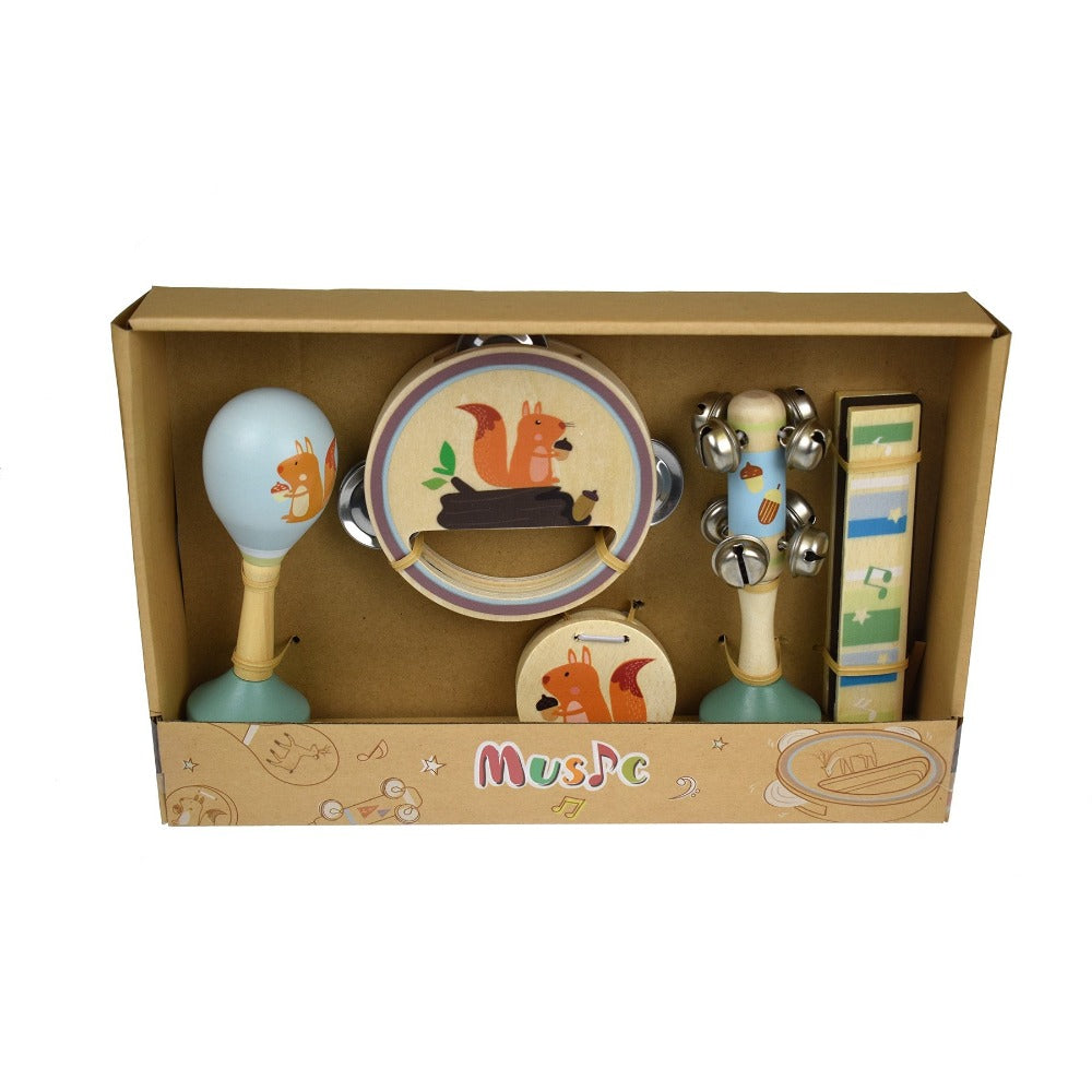 Set of 5 Kids Musical Instruments - Squirrel