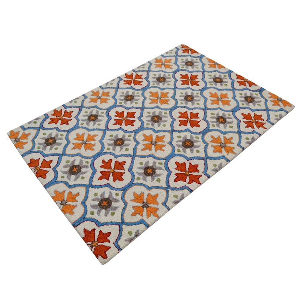 Bright Colors Handmade Woolen Rug (Available in 2 Sizes)