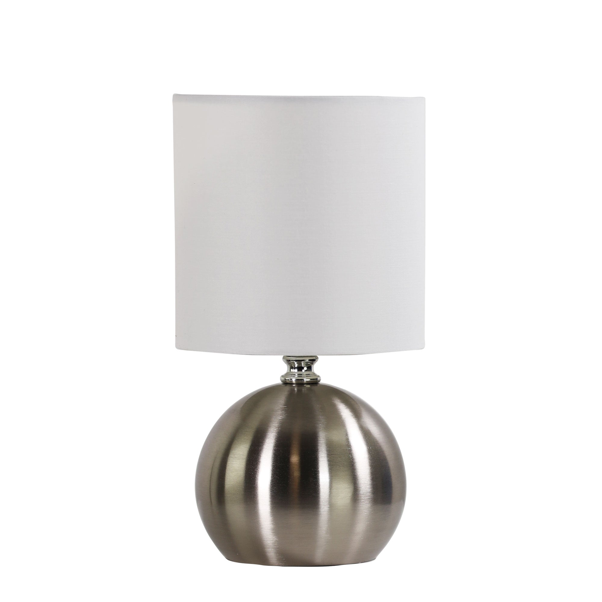 Brushed Chrome Finish ON / OFF Touch Lamp (Available in 2 Colors)