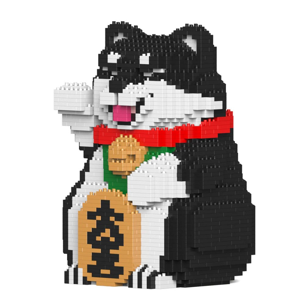 Building Blocks Japanese Lucky Black Shiba Inu Doll 2050 Pcs (Available in 2 Sizes)