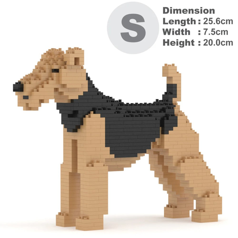 Building Blocks Model Airedale Terrier Dog 710 Pieces (Available in 2 Sizes)
