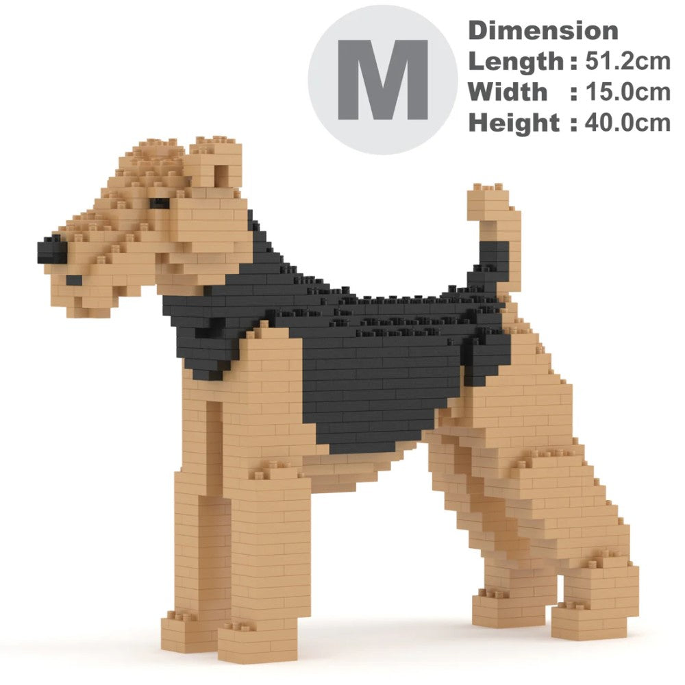 Building Blocks Model Airedale Terrier Dog 710 Pieces (Available in 2 Sizes)