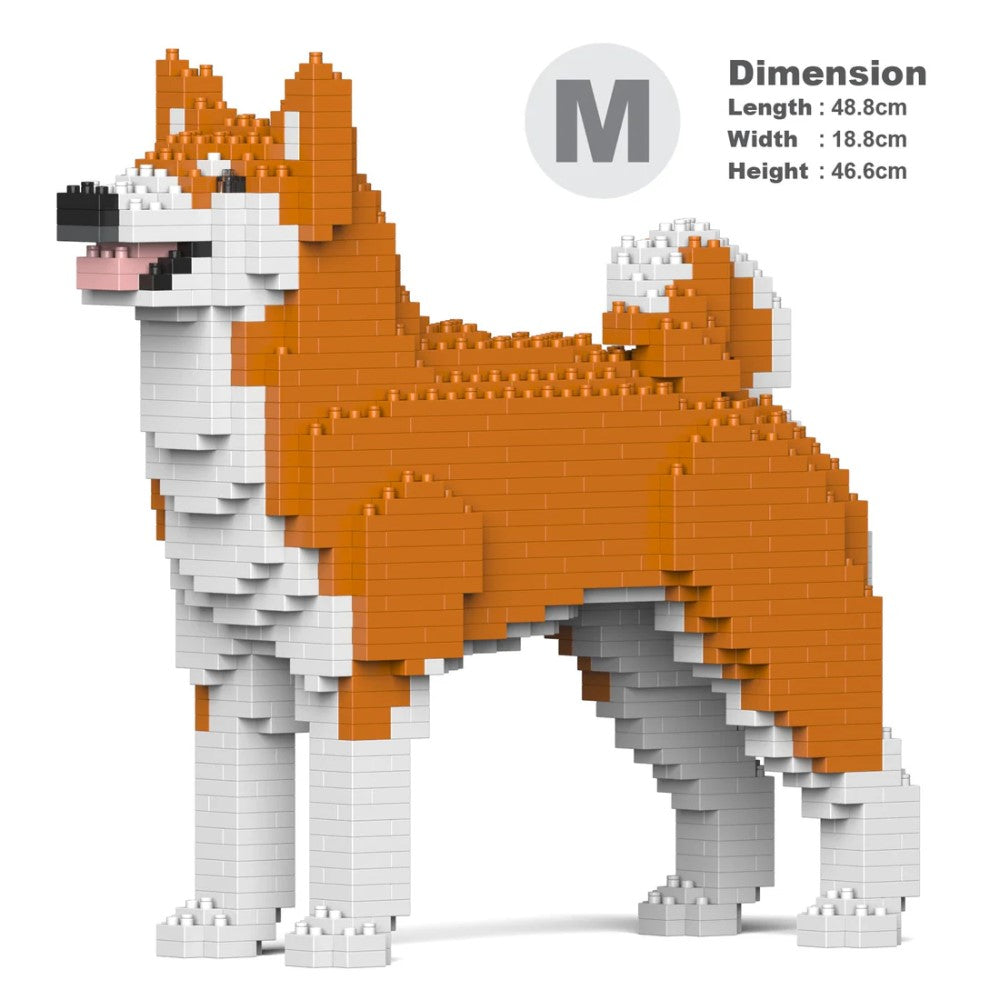 Building Blocks Model Akita Inu Dog Orange 980 Pieces (Available in 2 Sizes)