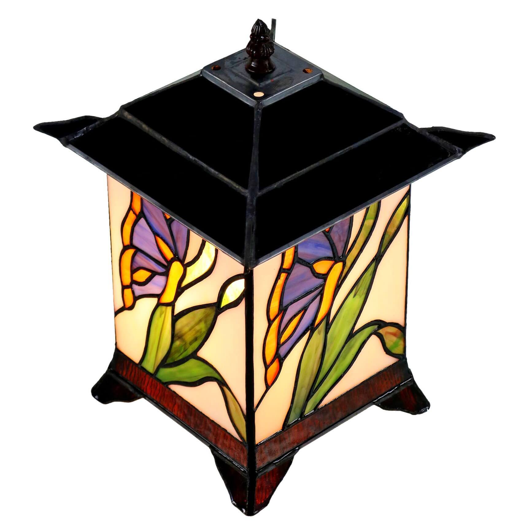 Butterfly Tiffany Stained Glass Table Lantern