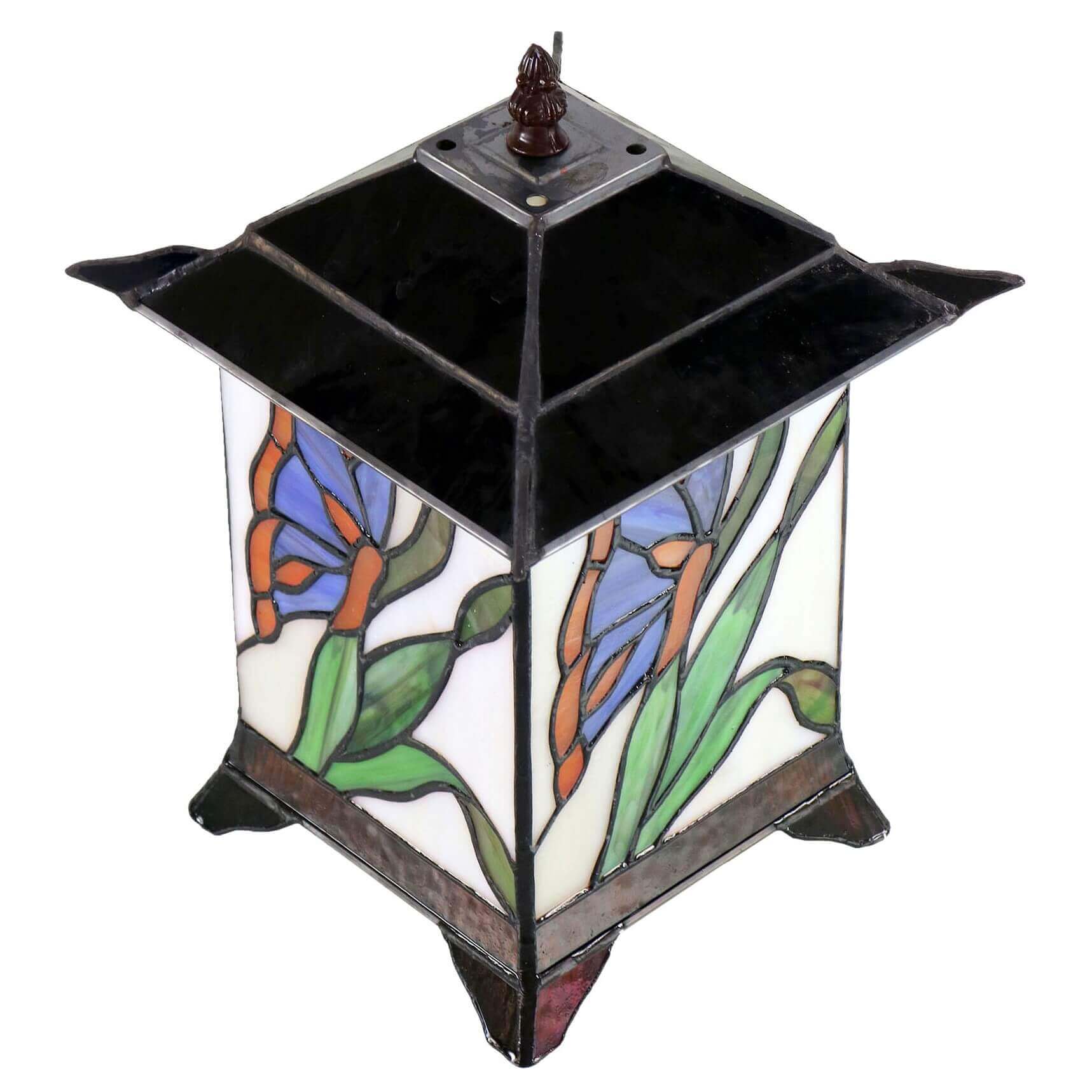 Butterfly Tiffany Stained Glass Table Lantern