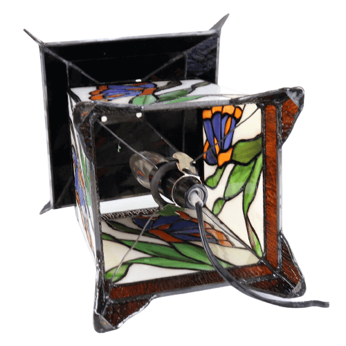 Butterfly Tiffany Stained Glass Table Lantern