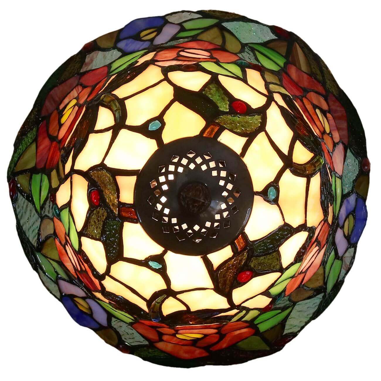 Butterfly on Rose Tiffany Glass Table Lamp (Available in 2 Sizes)