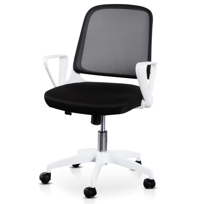 Soft Touch Office Chair - Black & White