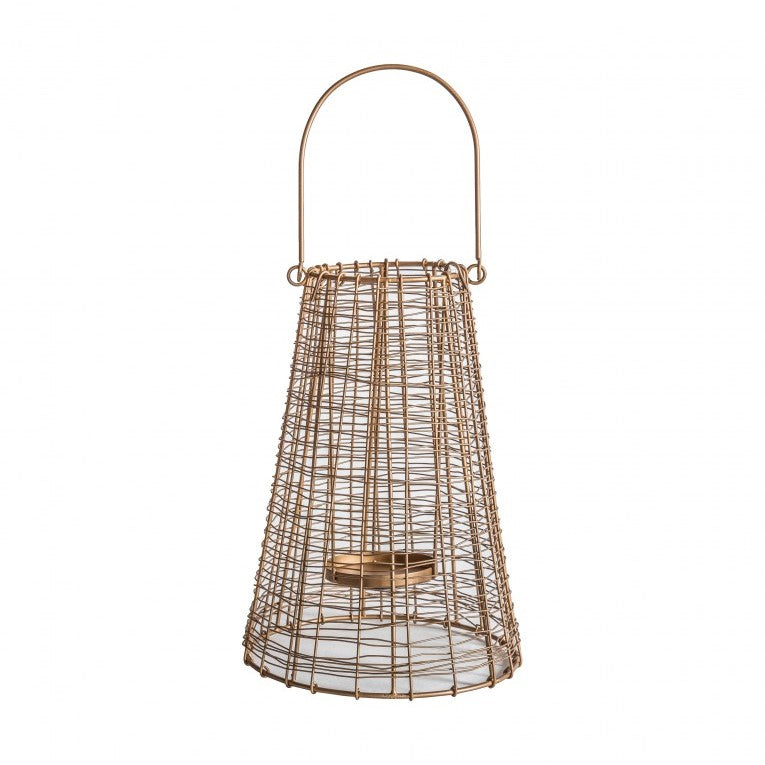 Captivating Candlelight Metal Craft Lantern Gold (Available in 2 Sizes)