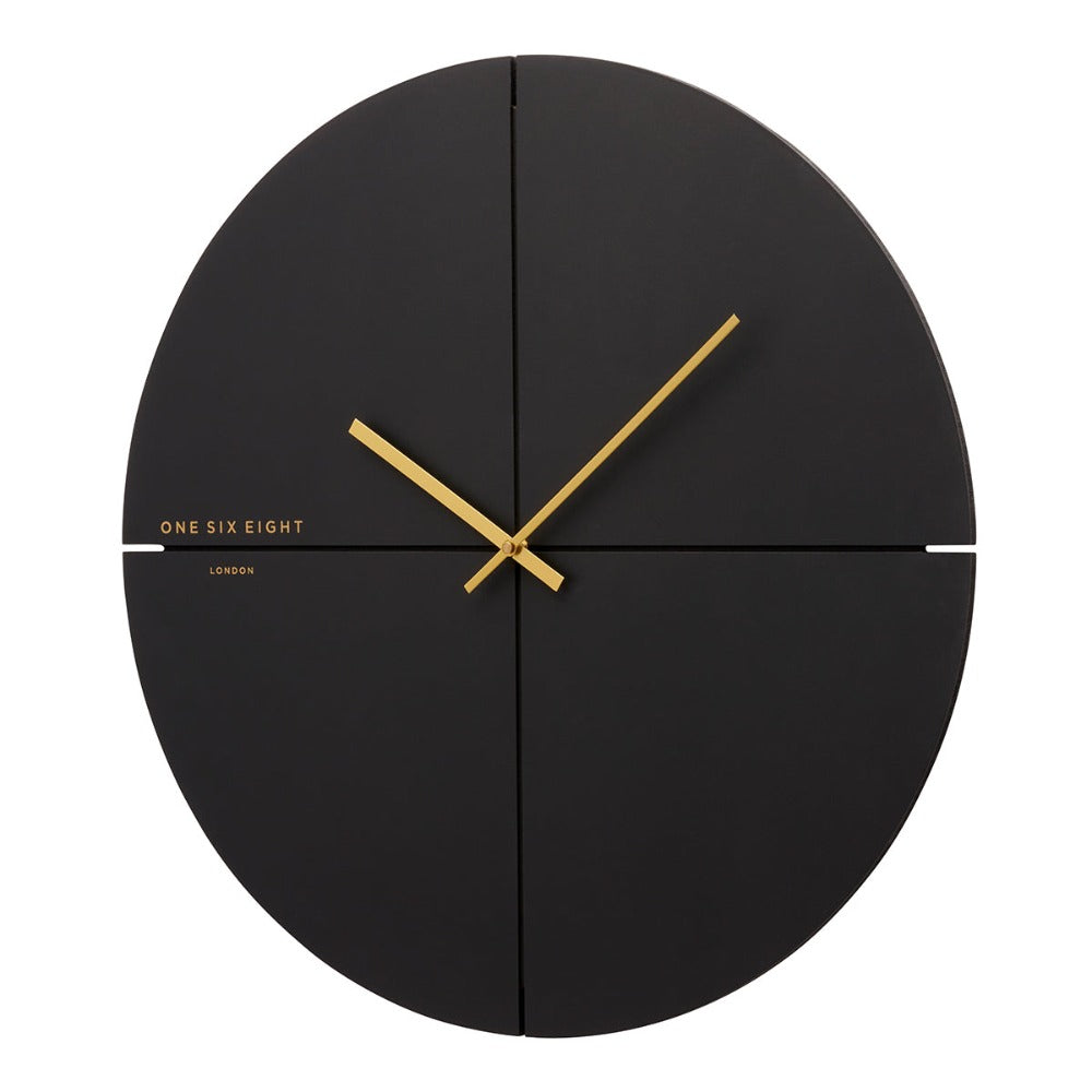 Carbon Canvas Chrono Wall Clock 40cms