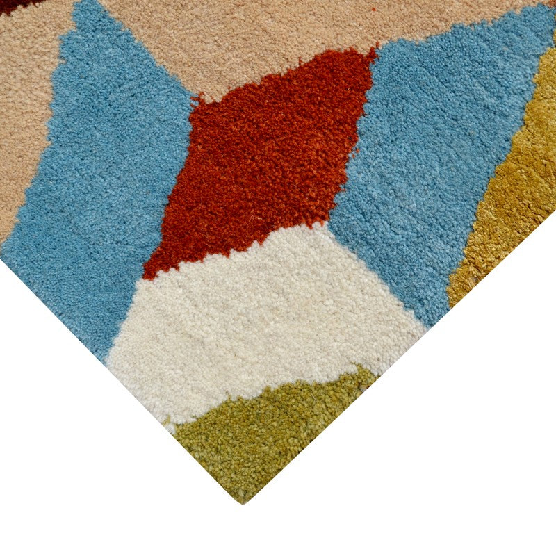 Card Deck Pattern Handmade Wool & Viscose Rug