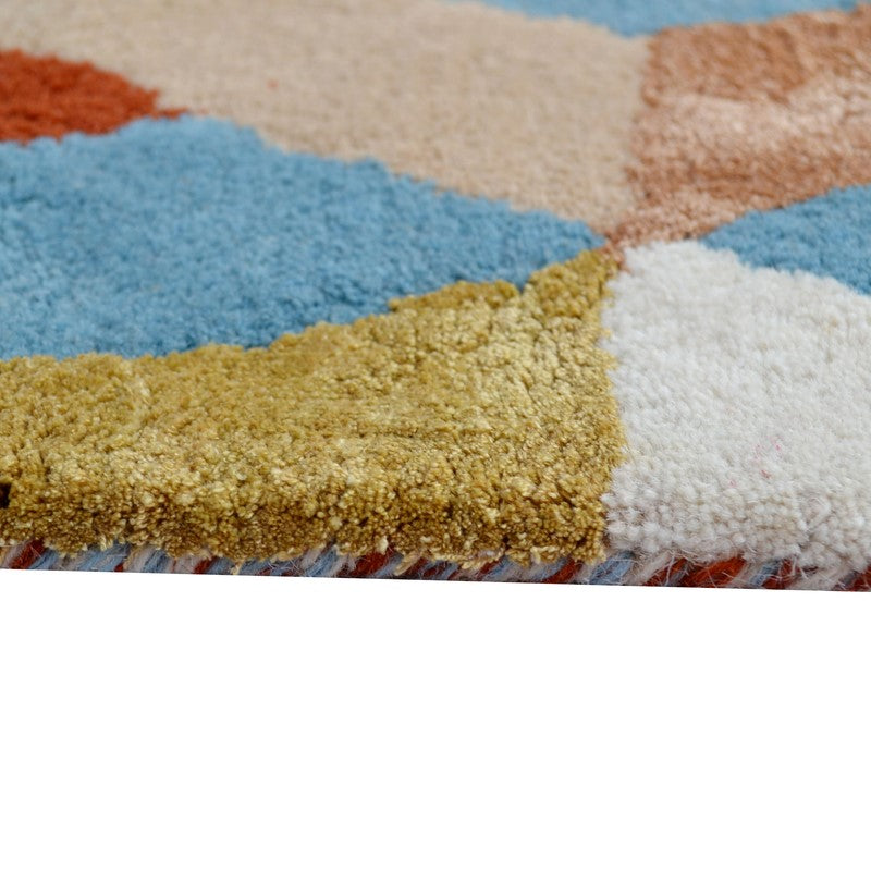 Card Deck Pattern Handmade Wool & Viscose Rug