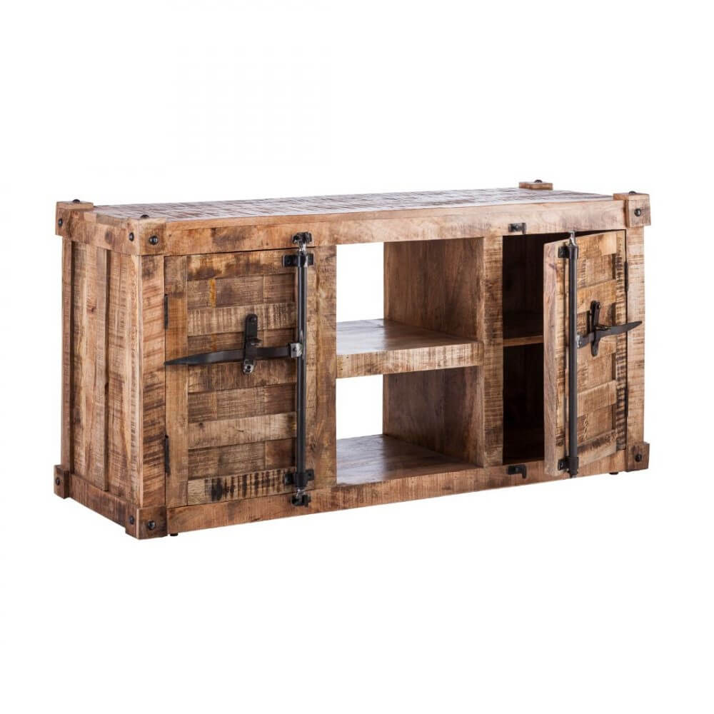 Cargo Container Inspired Rusty Finish TV Unit