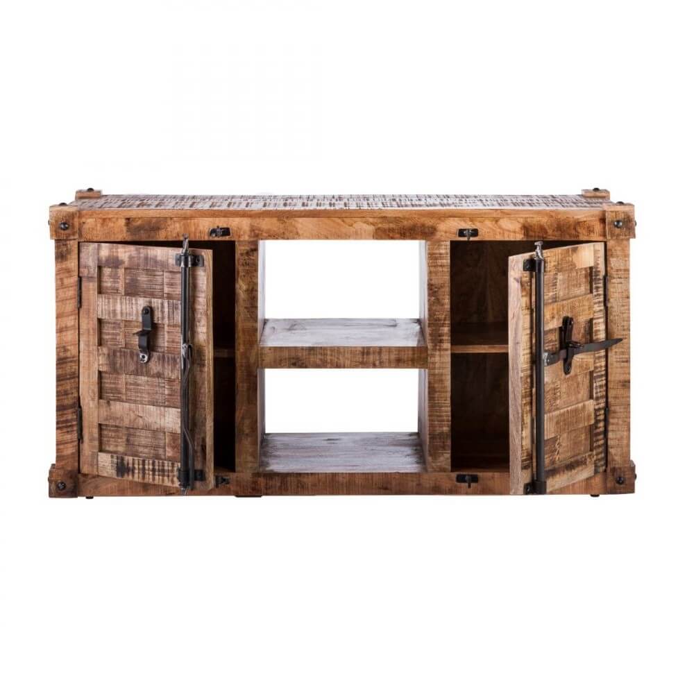 Cargo Container Inspired Rusty Finish TV Unit