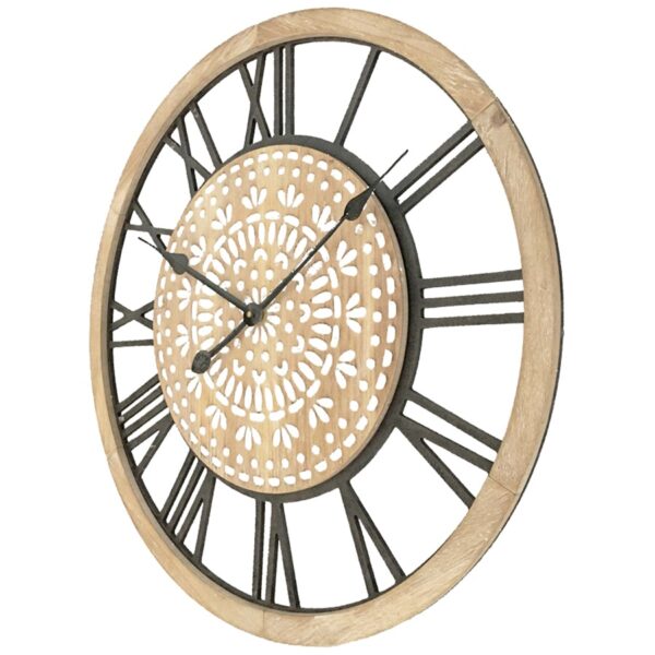 Carved Industro-Hamptons Wall Clock
