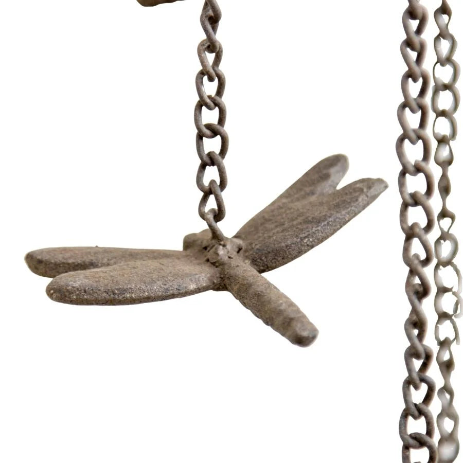 Cast-Iron Hanging Spiral Dragonflies Bells 82cms