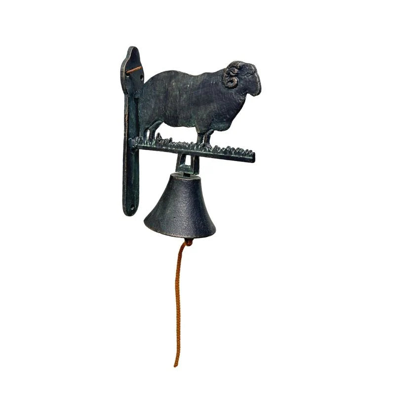 Cast-Iron Merino Ram Doorpost Bell - 30cms