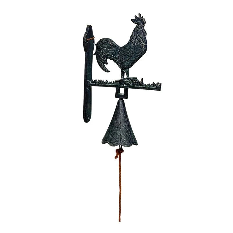 Cast- Iron Rooster Doorpost Bell - 30cms