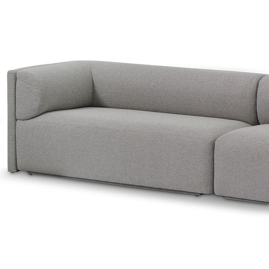 Casual Linen 4-Seater Fabric Sofa - Grey