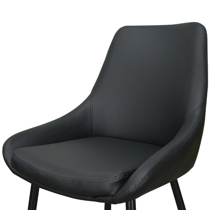 Cedar Serenity Leather Dining Chair - Black (Set of 2)