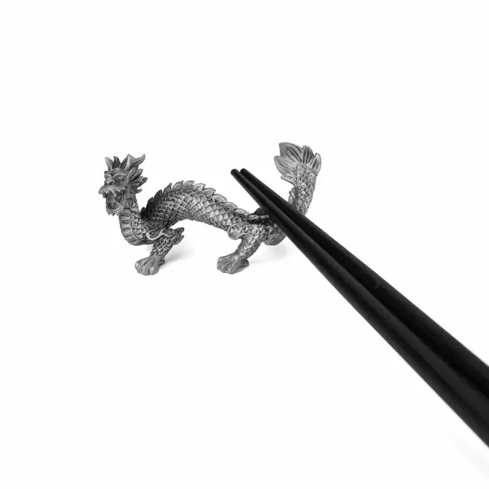 Celestial 2024 Year of the Dragon Pewter Chopsticks & Rest Set