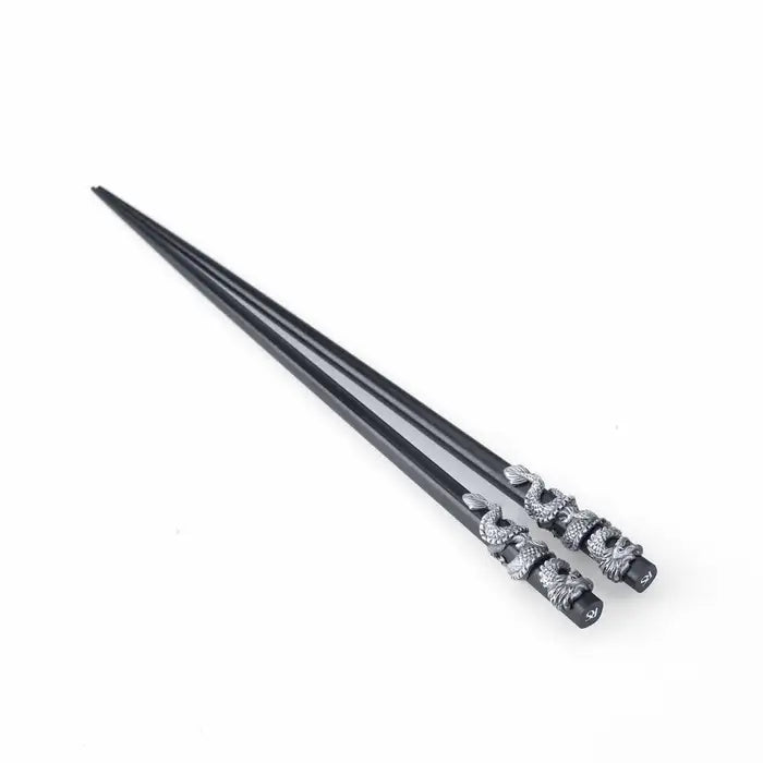 Celestial 2024 Year of the Dragon Pewter Chopsticks & Rest Set