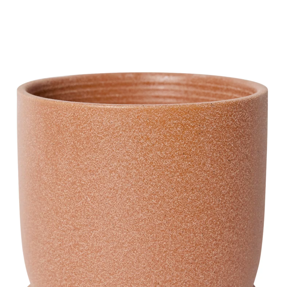 Cermaic Allegra Pot with Saucer - Available in 3 colors - 15 x 15 x 15cms