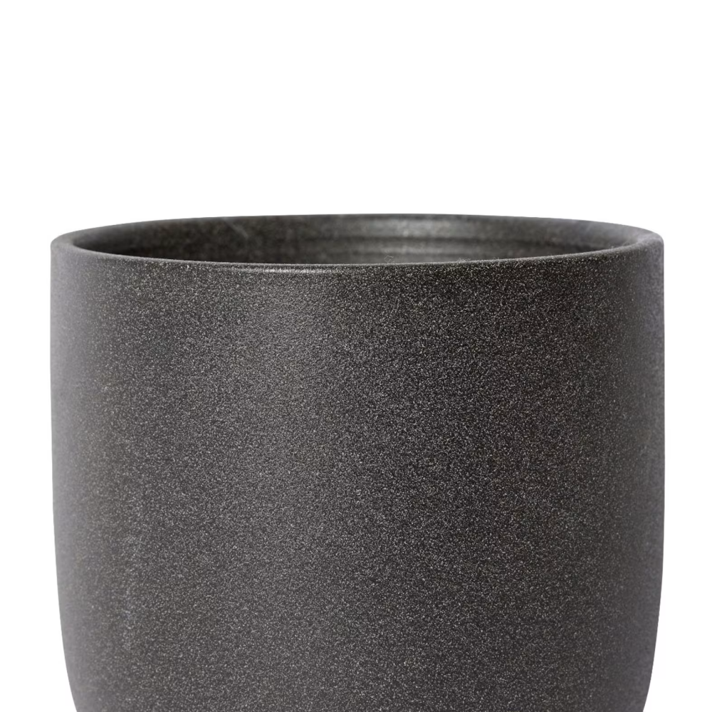 Cermaic Allegra Pot with Saucer - Available in 3 colors - 15 x 15 x 15cms