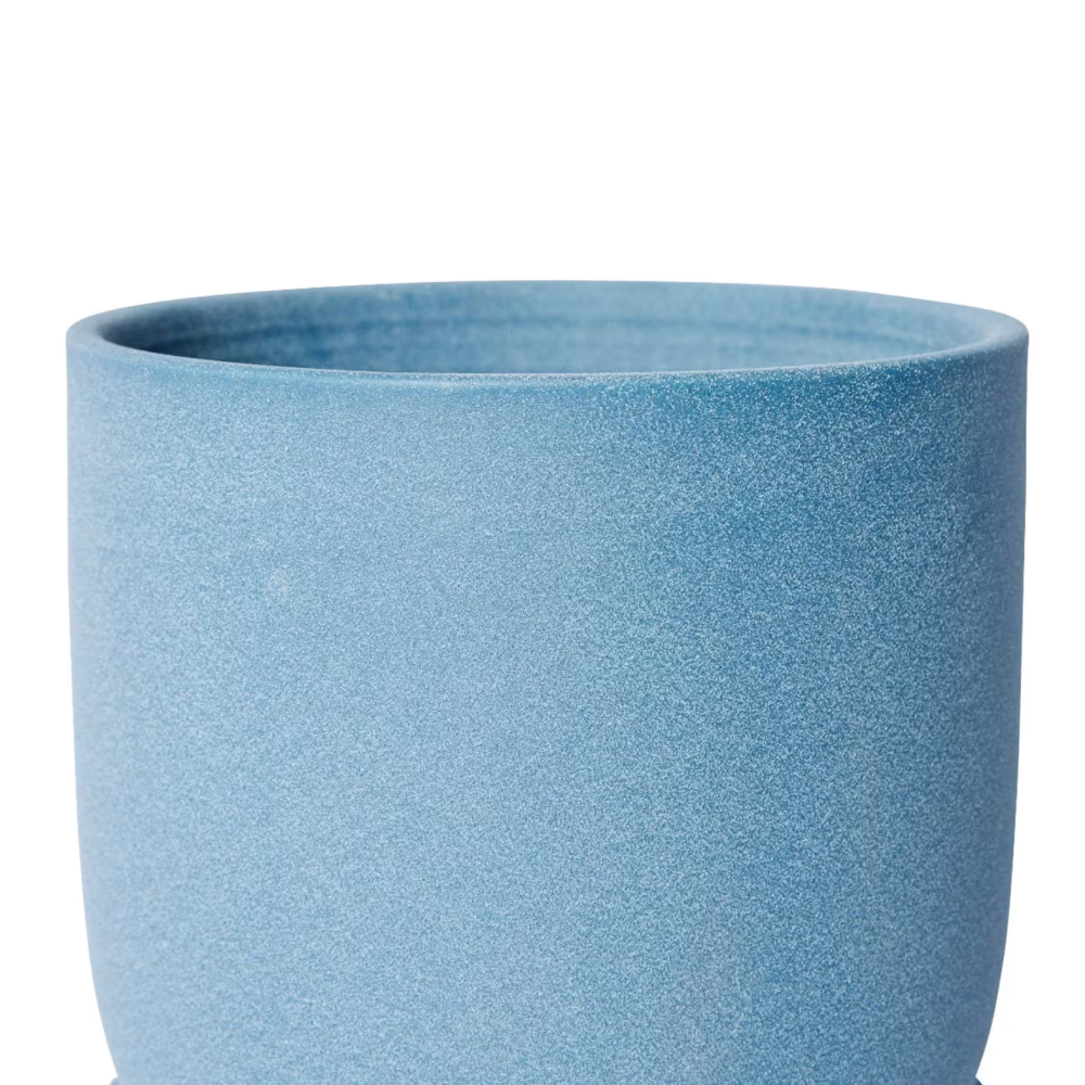 Cermaic Allegra Pot with Saucer - Available in 3 colors - 15 x 15 x 15cms
