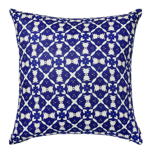 Chameleon Navy Linen Cushion - 60x60cms