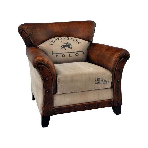 Charles Polo Leather Vintage Armchair