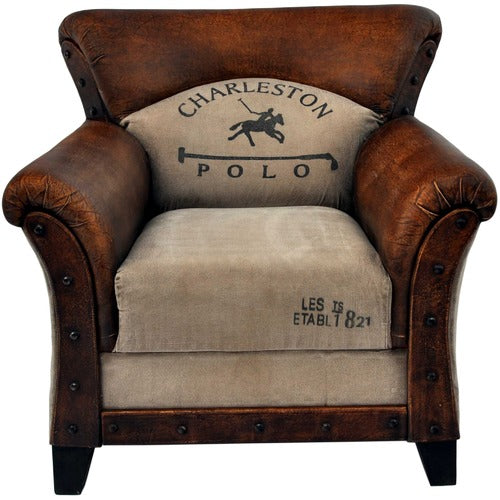 Charles Polo Leather Vintage Armchair