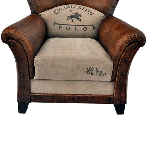 Charles Polo Leather Vintage Armchair