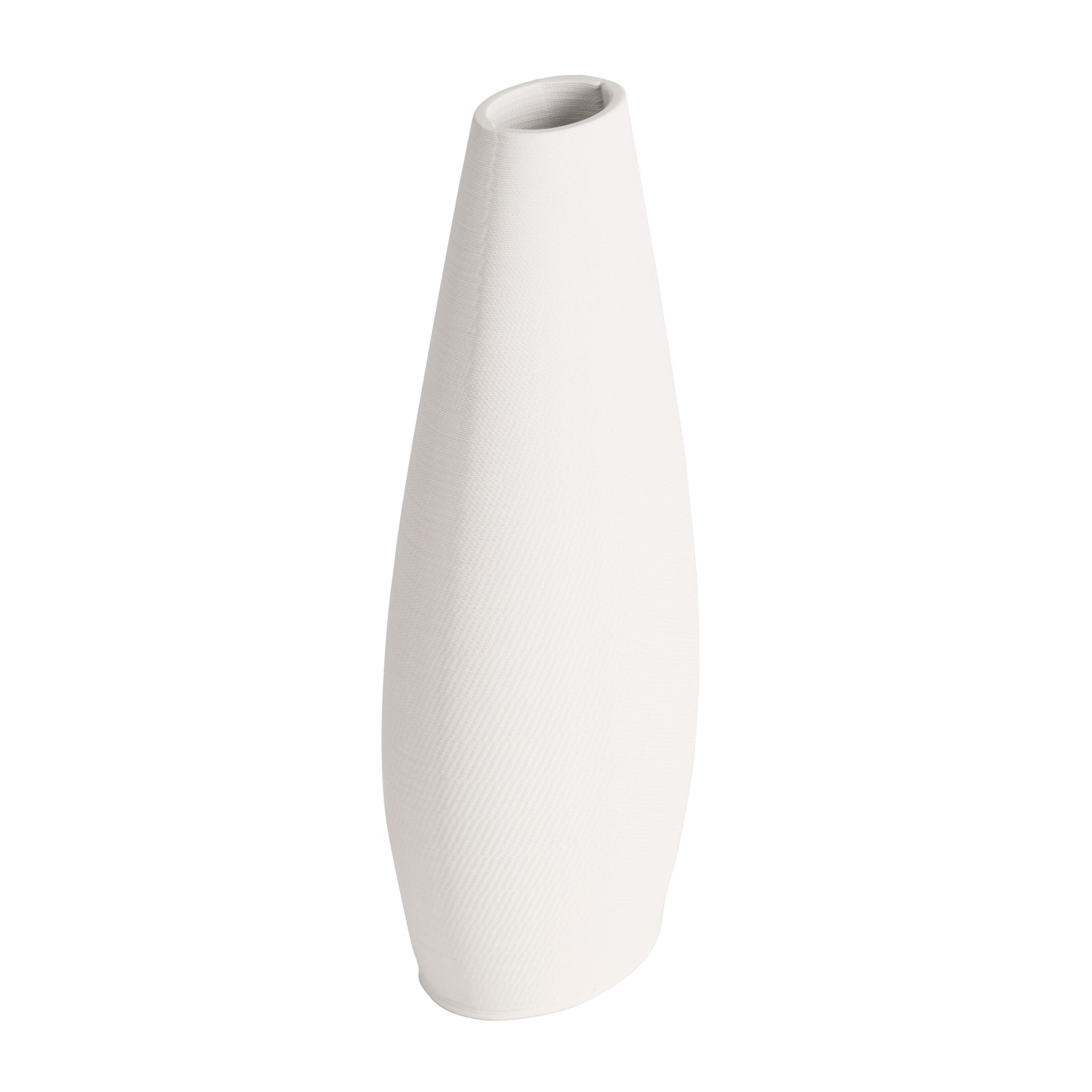 Charlotte Contemporary White Vase - 37cms