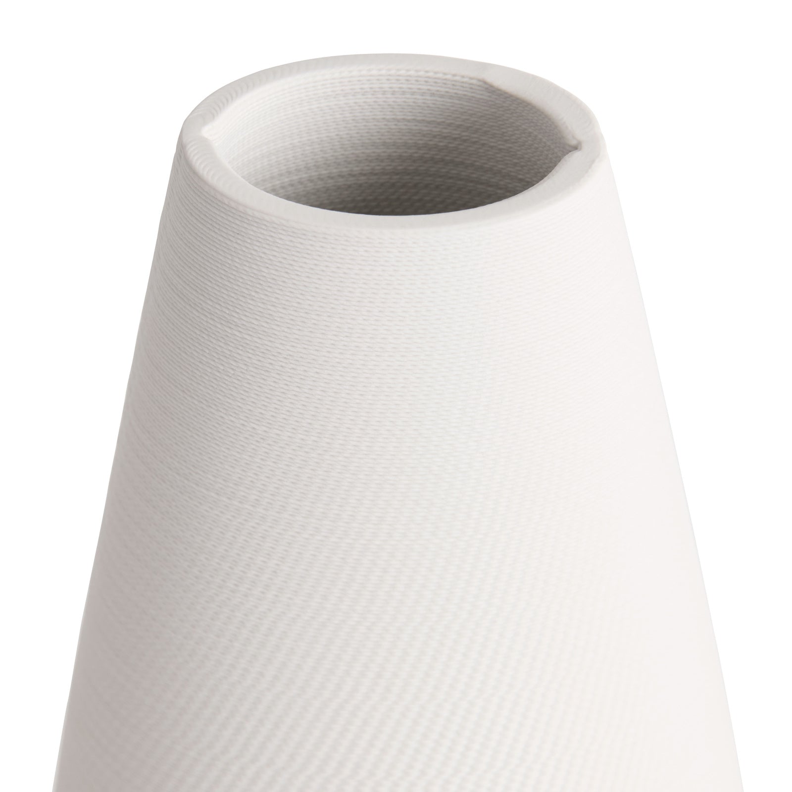 Charlotte Contemporary White Vase - 37cms