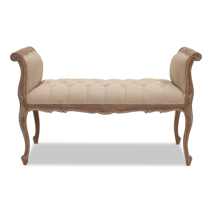 Charming Addition Chateau Bed-End Stool - Weathered Oak