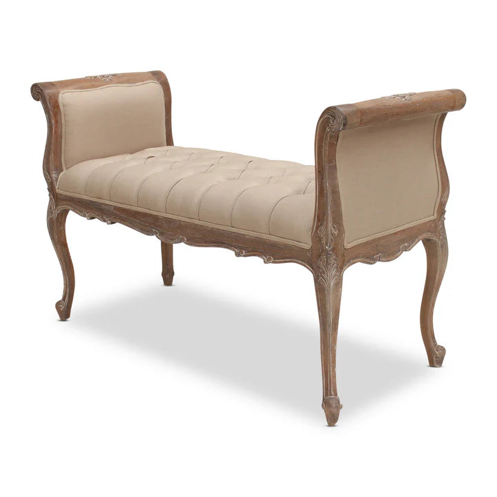 Charming Addition Chateau Bed-End Stool - Weathered Oak