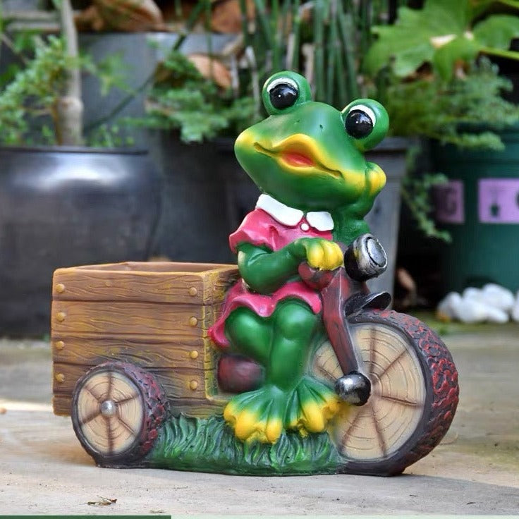 Charming Garden Frog Figurine Decor