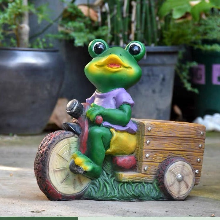 Charming Garden Frog Figurine Decor