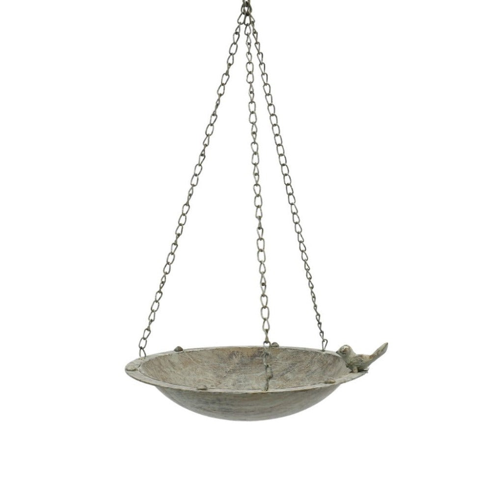Charming Patina Metal Bird Feeder